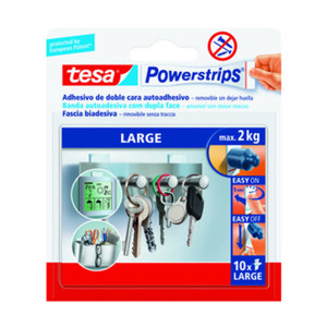 TESA POWERSTRIPS 10 STRISCE BIadesive - Product Image 1