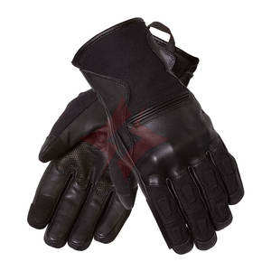 Gants de moto en cuir imperméable noir de qualité supérieure, unisexe, durables, équipement de conduite de moto, sports, motocross, doigts complets - Product Image 1