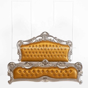 Ensemble de chambre à coucher Ardena en bois massif d'acajou traditionnel avec lit king size luxueux en cuir véritable à dossier haut, fabriqué en Indonésie - Product Image 2