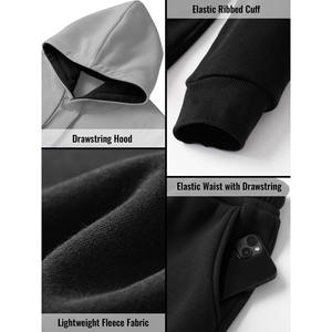 Conjunto de 2 Piezas de Sudadera con Capucha y Pantalones Deportivos Ajustados a Rayas para Hombre 2025, 100% Algodón, Logotipo Personalizable, Conjuntos Deportivos, Chándales Unisex - Product Image 5