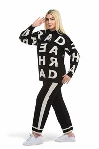 ชุดสูทลายตัวอักษรมีฮู้ดสำหรับผู้หญิงสินค้าขายดี - Product Image 6