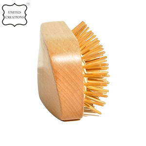 Peigne en bois coussin d'air brosse à cheveux brosse à cheveux en bois de bambou brosse de massage du cuir chevelu sans poignée - Product Image 3