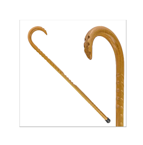 ไม้เท้าเดี่ยวสำหรับคนแก่ไม้สีธรรมชาติไม้เท้าแบบเก่าดีไซน์ใหม่ล่าสุด - Product Image 2