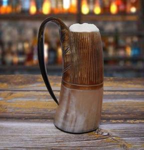 Authentic Eco-Friendly Viking Horn <b>Mug</b> Handmade Buffalo Horn Food Grade Medieval Style Religious Feng Shui Animal Beer <b>Mug</b> - Product Image 3