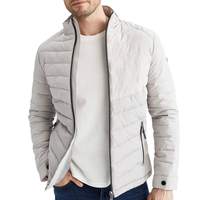 Veste d'hiver pour homme 2024, haut de gamme, légère, respirante, durable, chaude, imperméable, coupe-vent, 100% polyester, col montant