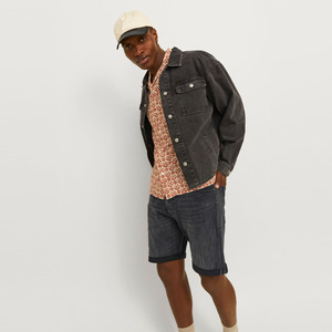 Pantalones cortos de mezclilla personalizados de alta calidad para hombre con bolsillo transpirable, ropa de calle Vintage hasta la rodilla, pantalones cortos de verano calientes, patrón sólido - Product Image 1