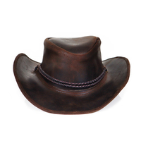 Gorras de vaquero Sombreros de cuero Sombreros de equitación Accesorios de equitación al aire libre Sombreros occidentales Cuero de vaca