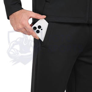 Ensemble de survêtement pour homme, léger, confortable, coupe ajustée, respirant, veste et pantalon personnalisés avec fermeture éclair, pour toutes les saisons - Product Image 6