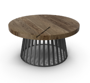 Table basse extérieure de cadre en métal/meubles de maison d'accent de tables de chevet avec la table basse supérieure en bois/table basse extérieure de jardin - Product Image 1