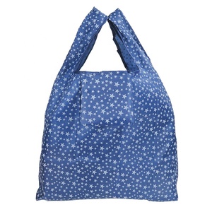 Bolsa de Compras Portátil Diaria de Fibra de Poliéster Azul Personalizada con Cierre y Asa - Product Image 2
