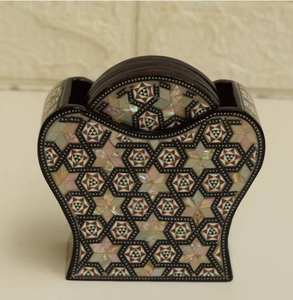 Dessous de verre incrusté d'os unique Nouveau plateau incrusté d'os avec sous-verre et nouveau motif pour servir les ustensiles de cuisine - Product Image 1