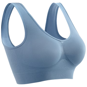 Soutien-gorge de sport sans couture, doux, extensible, respirant, confortable, avec bonnets amovibles, taille plus - Product Image 6