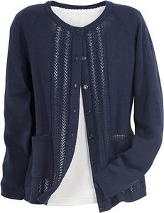 Nouvelle mode de pulls cardigan pour femmes-Cardigans en tricot fleuri ouverts sur le devant Pull à manches longues Tops pour femmes - Product Image 4