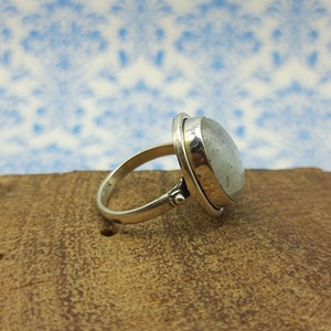 Handcrafted 925 Sterling Silver Bohemian Gemstone <b>Rings</b> High Quality Rainbow <b>Moonstone</b> with Diamond Weddings Handmade Jewelry - Product Image 3