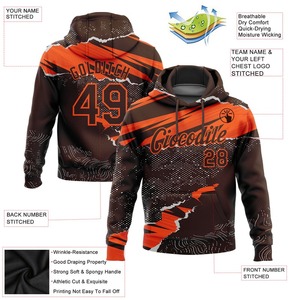 Venta al por mayor bordado de la araña de impresión de los hombres de lana gruesa negro de cara completa con cremallera sudaderas con capucha para la venta a granel - Product Image 2