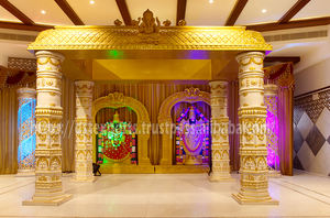 Open Indian Wedding Bollywood Mandap Set Última moda Exclusivo Jodha Akbar Decor Open Mandap Set para decoraciones de boda - Product Image 6