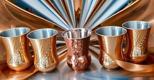 Copper Tumbler, <b>Set</b> of 4, Handheld - Product Image 2
