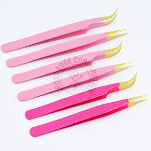 Pinza para Extensión de Pestañas con Punta de Fibra, Recta, con Punta de Diamante, de Acero Inoxidable, Herramienta para Pestañas, Superventas - Product Image 5