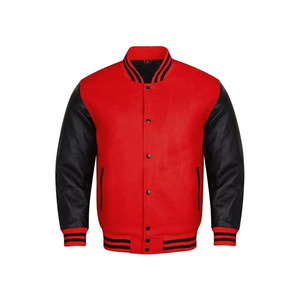 แจ็กเก็ตหนังแท้สำหรับผู้ชายแจ็กเก็ตทีมตัวแทนรับผลิตสำหรับฤดูหนาวขายส่งระดับพรีเมียม - Product Image 3