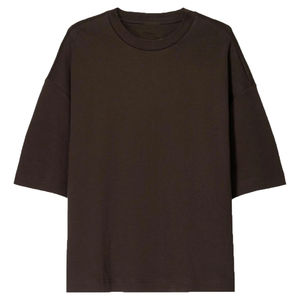 เสื้อยืดคอกลมแขนสั้นผ้าฝ้าย 100% สำหรับผู้ชาย เสื้อเปล่าเรียบง่าย เสื้อผ้าผู้ชาย เสื้อยืดฤดูร้อน เสื้อยืดลำลองทรงโอเวอร์ไซส์ ไหล่ตก - Product Image 1