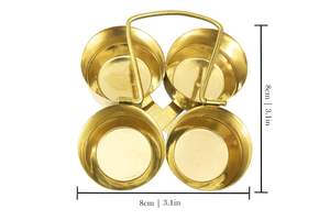 ทองเหลือง Puja roli Chawla kumkum ถ้วยใส่รองเท้าแตะขมิ้นสำหรับใช้ในวัด & บ้าน - Product Image 2