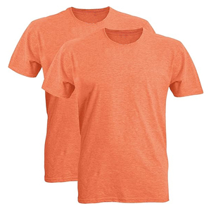 T-shirt uni pour homme en tissu tricoté coton élasthanne, design vierge avec logo personnalisé et couleur unie - Product Image 1