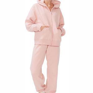 ชุดเซ็ตแทรคสูทผู้หญิงไซส์ใหญ่ 2 ชิ้น พรีเมียม ผ้าเนื้อดี มีฮู้ด ใส่สบาย อุ่น สำหรับฤดูหนาว สไตล์ลำลอง - Product Image 2