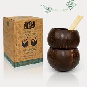 ถ้วยกะลามะพร้าวคุณภาพสูงเป็นมิตรกับสิ่งแวดล้อมพร้อมที่จับไม้ถ้วยชา/กาแฟธรรมชาติที่ยั่งยืนโดย Eco2go Vietnam - Product Image 5