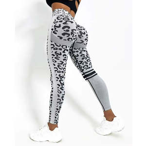 Venta al por mayor sin costuras sólido de alta cintura de secado rápido transpirable Ecológico Mujeres Yoga Deportes Leggings - Product Image 1