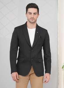 Blazer de costume noir paon pour homme de qualité supérieure, blazer sur mesure de haute qualité pour les réunions d'entreprise à un prix abordable - Product Image 3