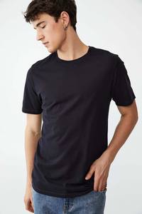 Camiseta de Cuello Redondo de Algodón Lisa para Hombre, Camiseta Básica con Logotipo Personalizado, Transpirable, Informal, de Manga Corta, al por Mayor - Product Image 2