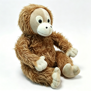 Peluche único de orangután, peluche de orangután, juguete de peluche de mono, peluche de orangután, peluche de animal de la selva - Product Image 2