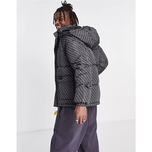 Wholesale Light Warm <b>Duck</b> Feather Custom Logo Nylon Black Hooded Winter Bubble Puff Filled <b>Down</b> Puffer <b>Jackets</b> Coat for Men - Product Image 4