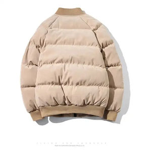 Men's Lightweight Canvas Quilted Puffer <b>Jacket</b> with Hood <b>Packable</b> Winter Windproof Customizable Color & Logo - Product Image 5