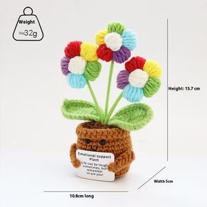 Maceta de Flores de Ganchillo Personalizable y al por Mayor, Directo de Fábrica, para Decoración de Aulas para Estudiantes - Product Image 1