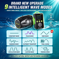 Générateur d'ondes pour aquarium, entraînement magnétique externe, DC 24V, contrôle WiFi Bluetooth via application, 9 modes d'ondes pour aquarium marin, récif corallien