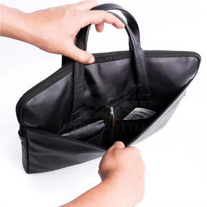 Maletín de Cuero de Color Sólido OEM, Bolso de Mano Profesional para Negocios de Alta Calidad - Product Image 3