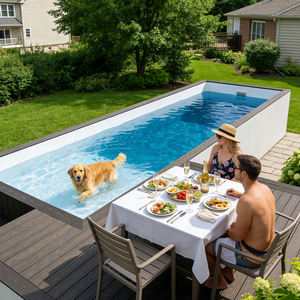 Piscine portable avec filtre et couverture pour jardin - Product Image 6