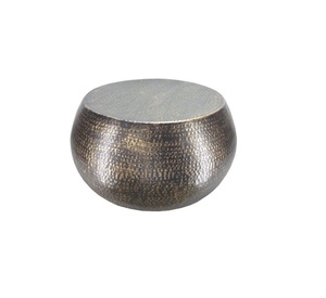 High Quality 2025 Aluminium Coffee Table Antique Design Rounded Hammered <b>Corner</b> Table Home Decorative Furniture - Product Image 5