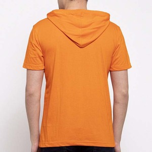 เสื้อยืดแขนสั้นผ้าฝ้าย100% ลำลองเสื้อฮู้ดธรรมดาเสื้อวอร์มแบบสวมหัวฤดูร้อน - Product Image 4