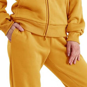 Conjunto de Sudadera con capucha de dos piezas para mujer, ropa de calle, conjunto de chándal de color sólido - Product Image 2