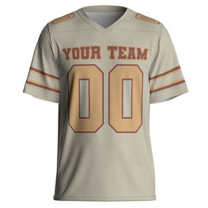 Personalizado de alta calidad 280G poliéster 25/26 nuevo bordado nombre fútbol americano Jersey Top venta al por mayor ropa de fútbol americano - Product Image 1