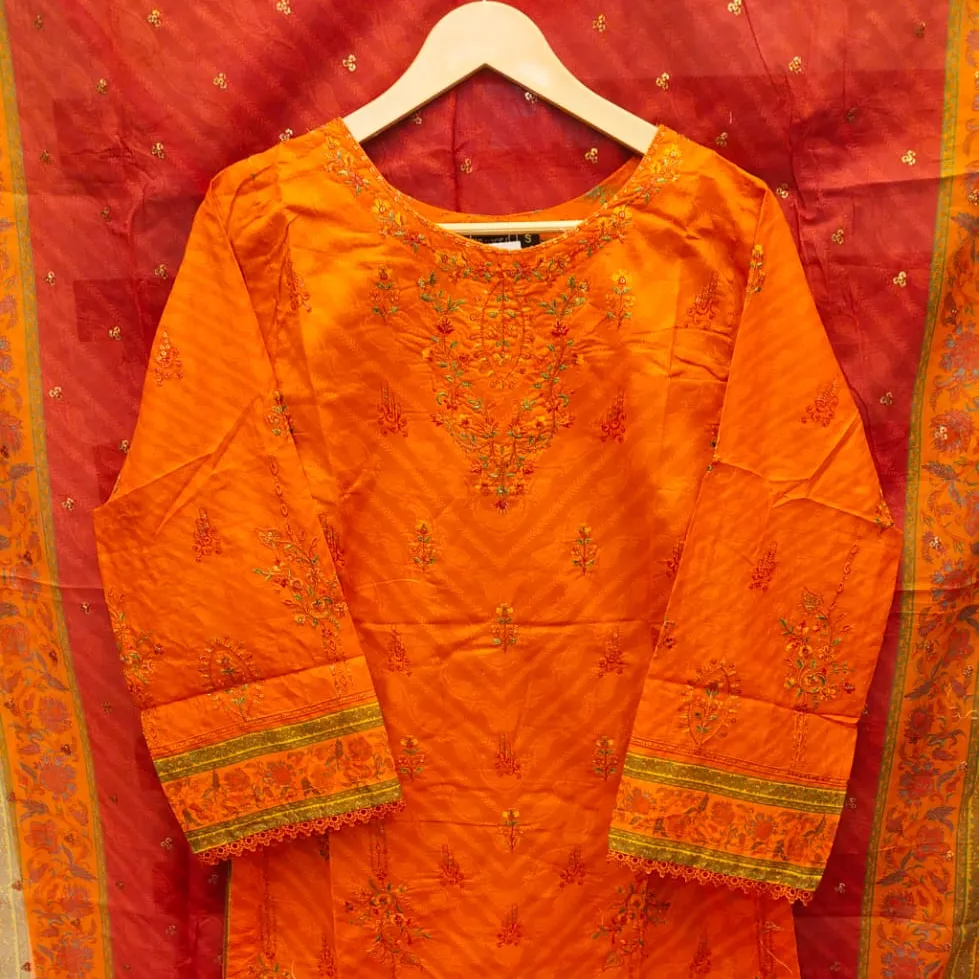 Ssumaira Bộ sưu tập Pakistan phụ nữ Dresses bin saeed 3 mảnh thêu bãi cỏ readymade Ăn mặc