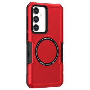 เคสกันกระแทกพรีเมียม Samsung Galaxy S23 FE พร้อมวงแหวนแม่เหล็ก สีแดง (บรรจุภัณฑ์ขายปลีก) - Product Image 1