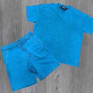 Camiseta personalizada OEM para hombre, conjunto de pantalones cortos, sublimación DTF, DTG, estampado de diamantes de imitación, ropa de calle, ropa de verano, ropa de dos piezas - Product Image 2