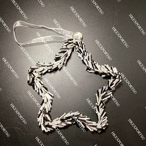 Venta al por mayor de adornos colgantes de estrellas de Navidad con cuentas multicolores hechos a mano decoraciones festivas para la temporada de vacaciones - Product Image 2