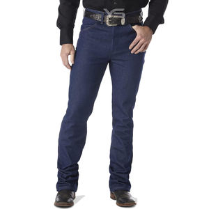 Pantalon en jean enduit taille haute coupe droite pour hommes grande taille style rue haute avec option multicolore - Product Image 1