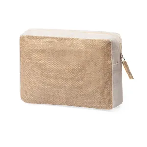 Jurbax Eco-Friendly Trousse Cotton and Jute <b>Toiletry</b> Bag - Product Image 1