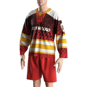 Maillot de hockey sur glace à col rond et manches longues, design personnalisé, imprimé par sublimation, maillot de sport fabriqué au Pakistan - Product Image 5
