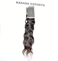 Pelucas al por mayor de cabello humano Remy virgen indio ondulado 13*4 frontal, onda profunda suelta, color natural, 100g, tejido de cabello Kasana, todos los colores